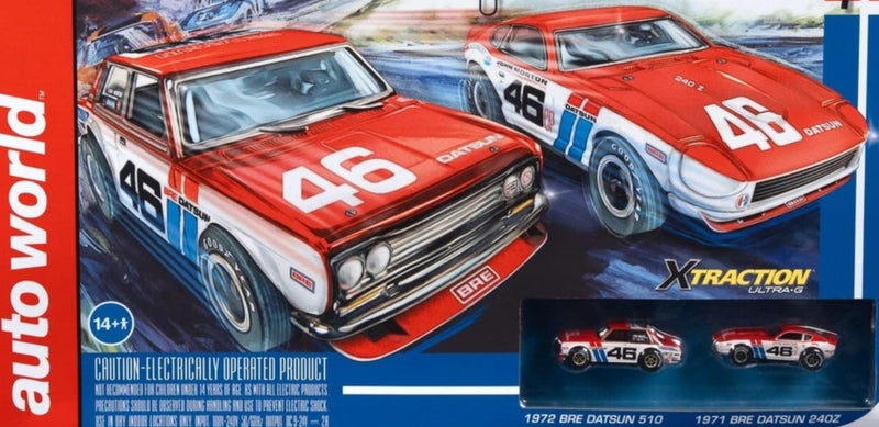 AutoWorld Datsun Champions Slot Car Set, 16 Feet Carousel 2