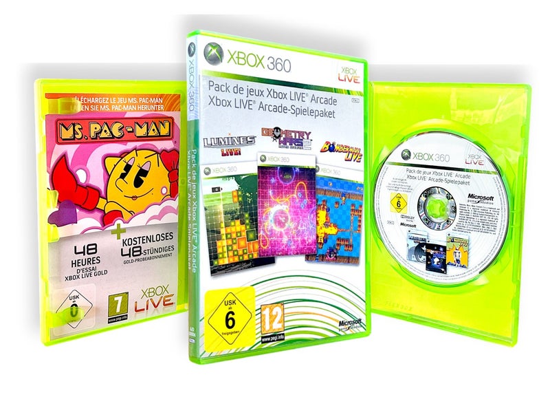 Xbox Live ARCADE GAME PACK Xbox 360 (Lumines + Bomberman + Geometry Wars) Carousel 1