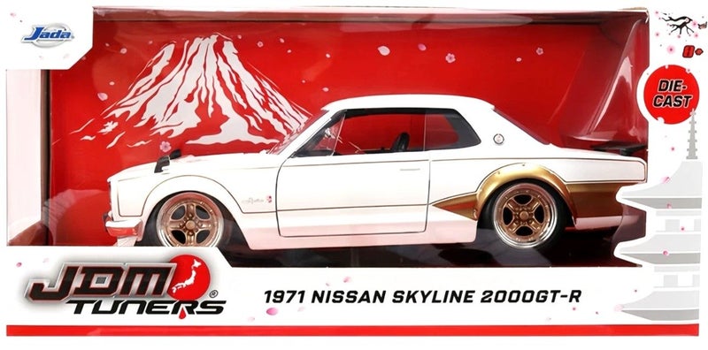 JADA JDM TUNERS 1971 NISSAN SKYLINE 2000GT-R 1.24 WHITE Carousel 1