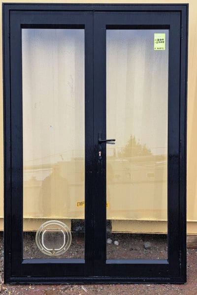 Aluminium French Door Black 1300 W x 2000 H [#4075 SF] Carousel 1