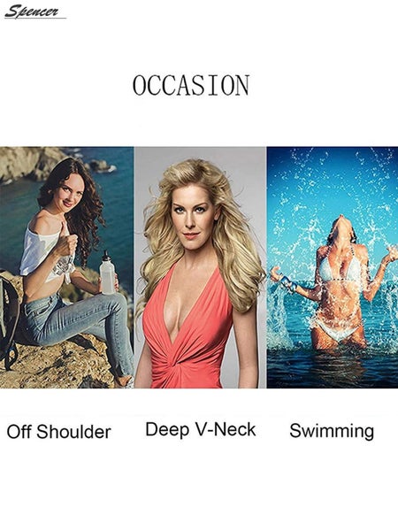 Women's M Silicone Self-Adhesive Bra with Breast Lift Tape, Flower & Round Carousel 6