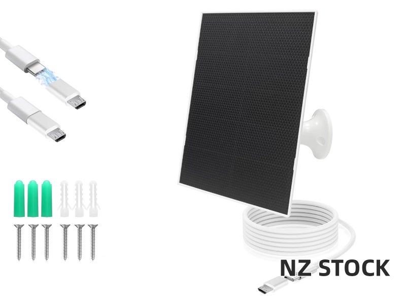 5W Solar Panel for Outdoor Security Camera Arlo Eufy Wyze Reolink Carousel 1