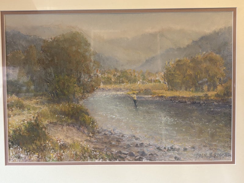 Original Basil Register (NZ) Painting, professionally framed Carousel 2