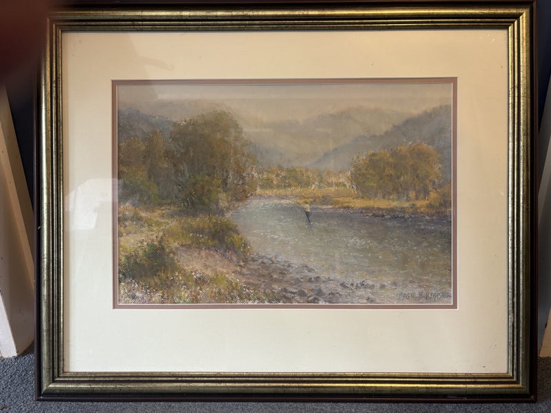 Original Basil Register (NZ) Painting, professionally framed Carousel 1