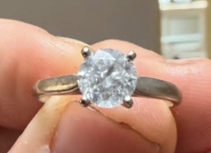 14k Solitaire Princess cut. 1.0Ct. H/JColor Carousel 2