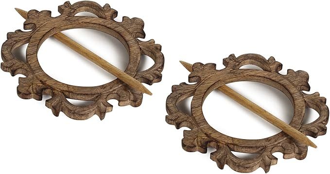 Wooden Curtain Tiebacks Set of 2 | Handmade Rustic Decorative Curtain Holdbacks Carousel 2