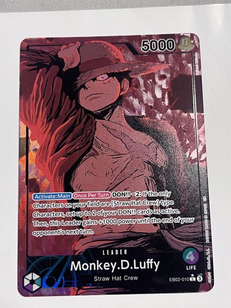 Monkey D Luffy EB02-010 Leader Alt Art [MINT] Carousel 1