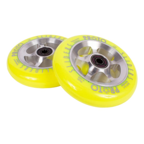 PROTO STARBRIGHT SLIDERS 110MM NEON YELLOW / RAW 2 PACK Carousel 1