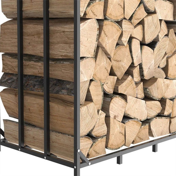 Heavy Duty Outdoor Firewood Storage Rack With Roof Carousel 2
