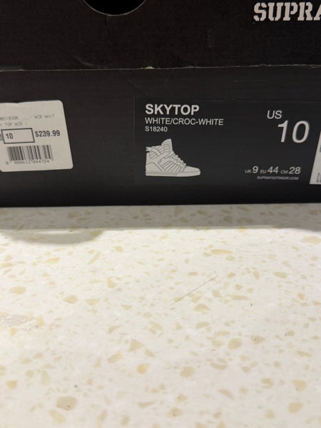 Supra Muska 001 Skytop White/Croc-White Size 10US (S18240)64825172514690113