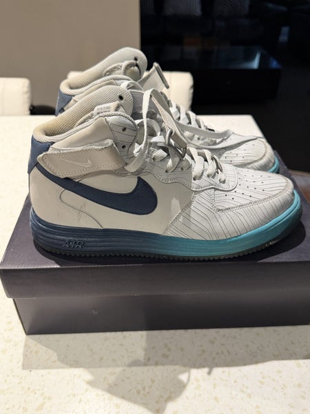 Nike Lunar Force 1 Mid LTHR Pure Platinum Size 10US64825172522242110