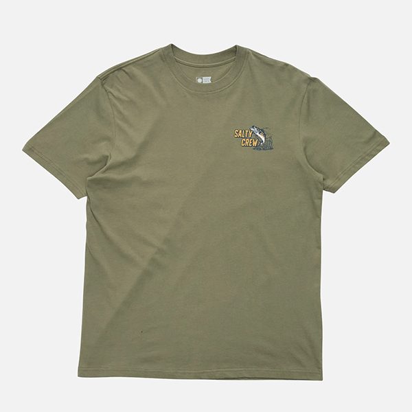 Salty Crew Live Bait Premium SS Tee - Dusty Olive Carousel 1