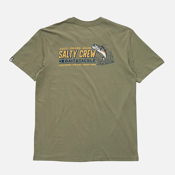 Salty Crew Live Bait Premium SS Tee - Dusty Olive Carousel 2