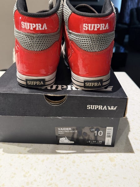 Supra Vaider Grey-Red-White Size 10US (98201)64825571456641112