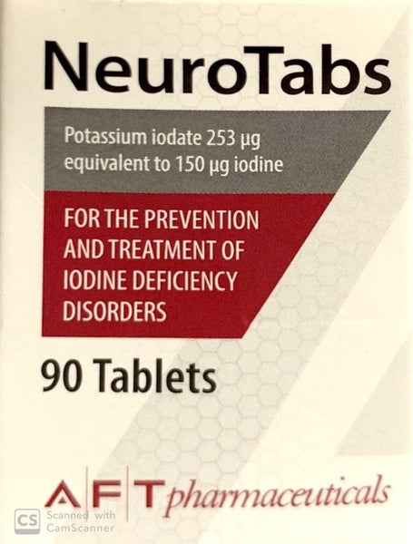 Neurotabs Iodine Deficiency Tablets - 90 Tablets for Optimal Health Carousel 1