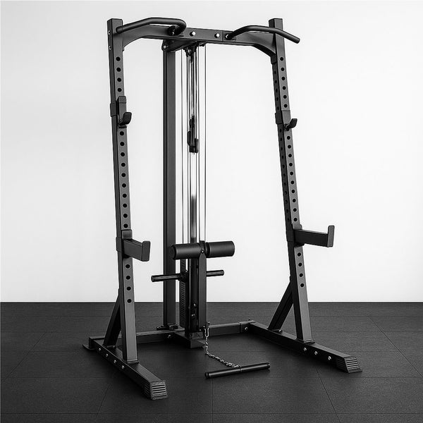 Prodigy Commercial Half Rack with Lat Pulldown Attachment Carousel 1