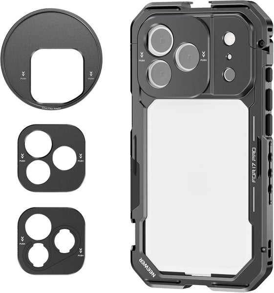 NEEWER 17 Pro Cage, Quick Release Video Rig Phone Stabilizer Compatible with Carousel 1