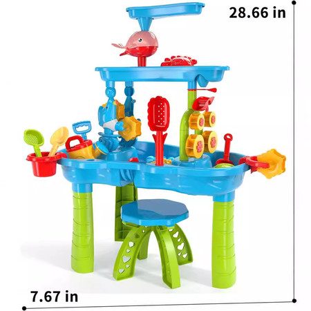 Kids Sand Water Table Beach Summer Sandbox Table 3in1 Carousel 2