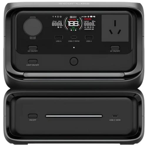 ECOFLOW River 3 Max Portable Power Station 527WH 3* AC 600W, 2* USB-A 24W, 2* Carousel 1