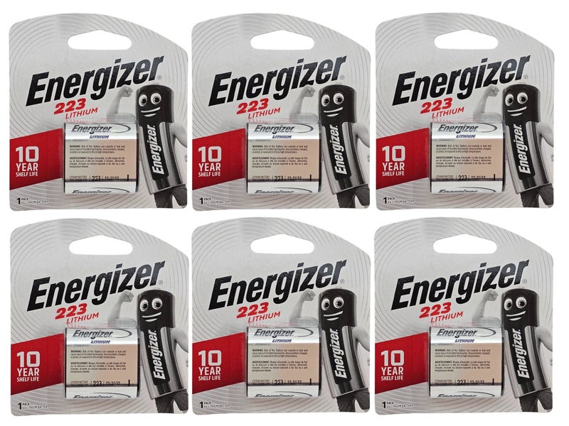 Energizer 223 (CRP2) 6V lithium Batteries - 6 Pack Carousel 1