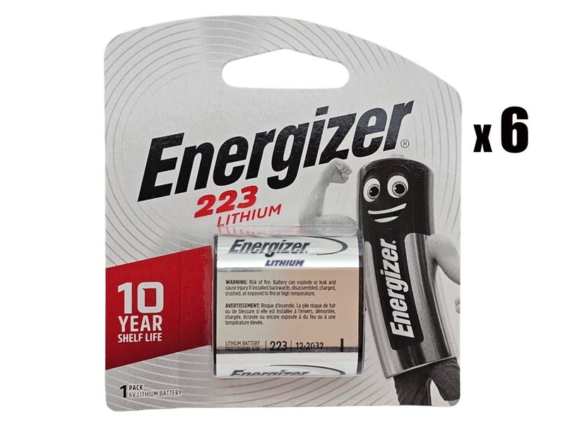 Energizer 223 (CRP2) 6V lithium Batteries - 6 Pack Carousel 2