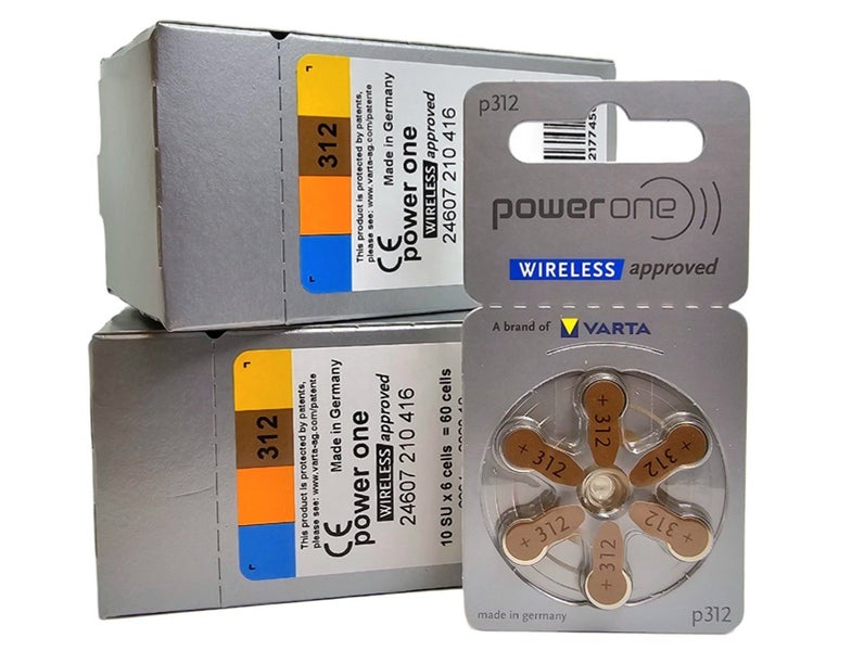 PowerOne P312 (PR41, size 312) Zinc Air Hearing Aid Batteries - 120 Pack (2 box) Carousel 1