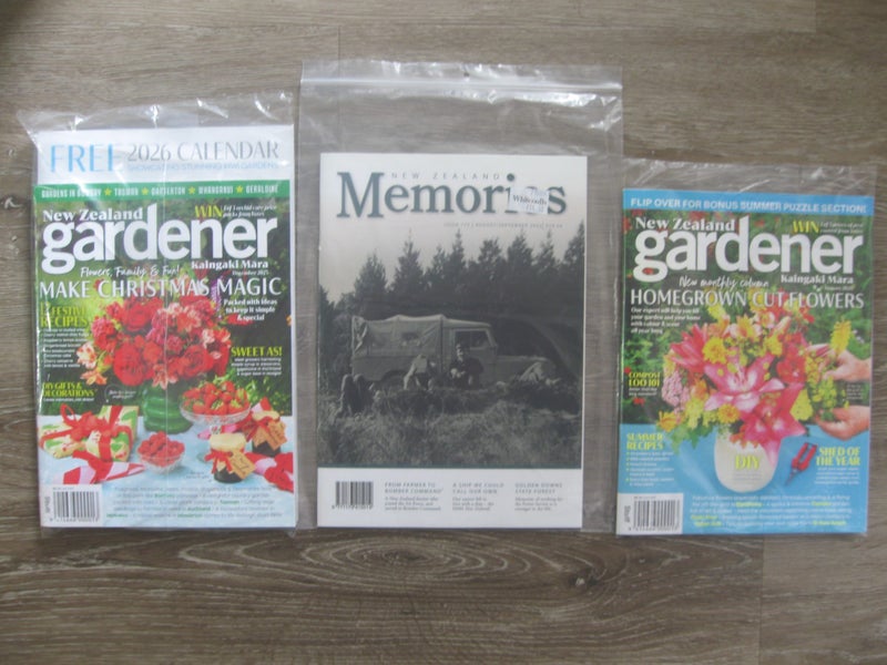 2 New Zealand Gardener / New Zealand Memories Magazines / Calendar Carousel 1