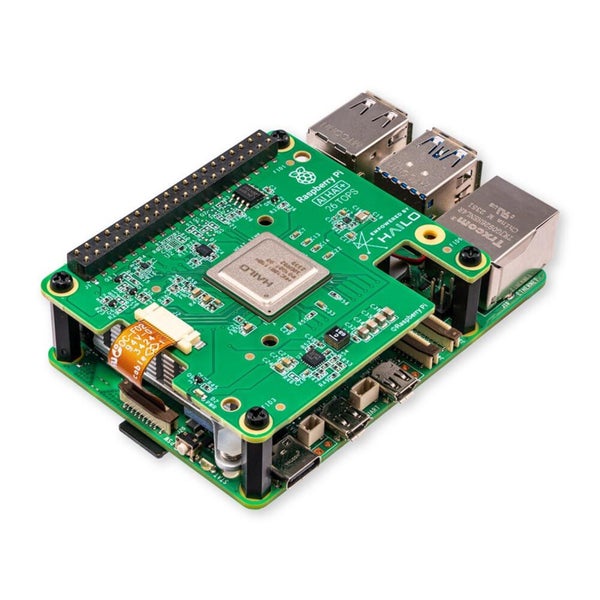 Raspberry Pi 5 Official AI HAT+, 26 TOPS, Hailo AI Acceleration Module for Carousel 2