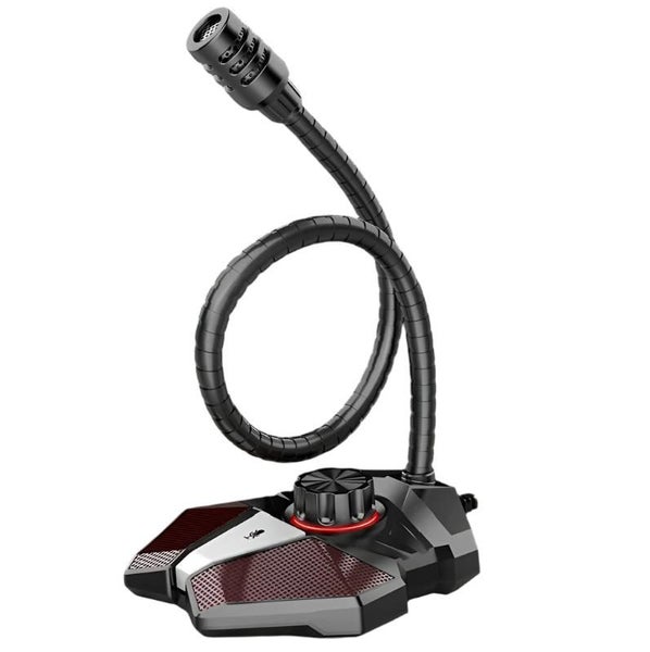 Flexible Gaming Mic With Built In Sound Card Jk Omni Directional 3.5Mm Carousel 7
