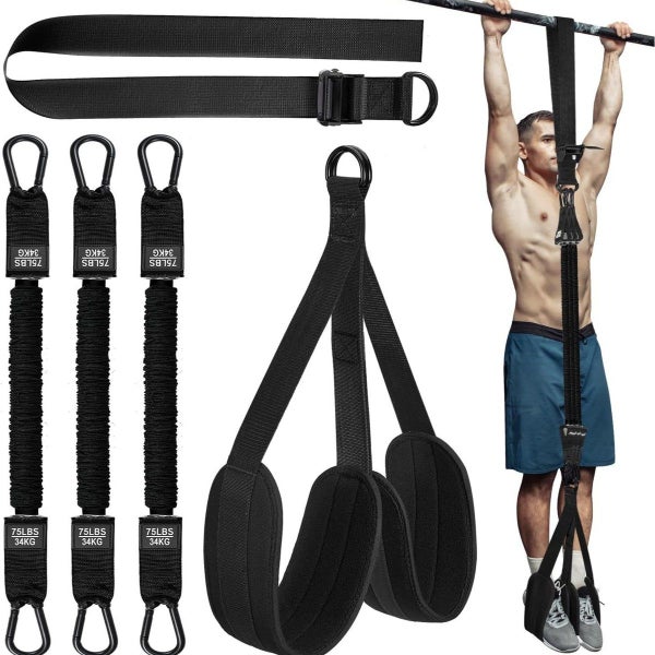 Heavy Duty Resistance Band for Pull Up Bar Strength Training Black Carousel 2
