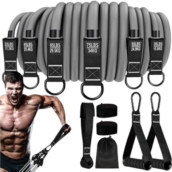 Heavy Resistance Exercise Bands 300lbs with Handles Workout Bands Weight Band Carousel 1