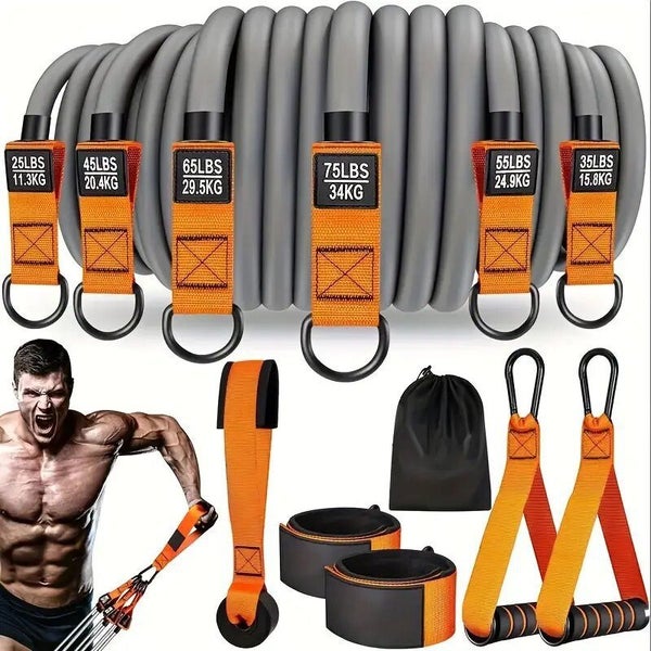 Heavy Resistance Exercise Bands 300lbs with Handles Workout Bands Weight Band Carousel 1