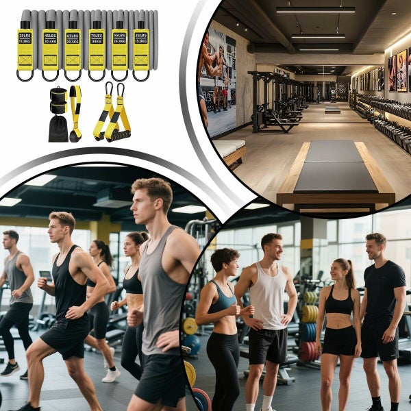 Heavy Resistance Exercise Bands 300lbs with Handles Workout Bands Weight Band Carousel 10