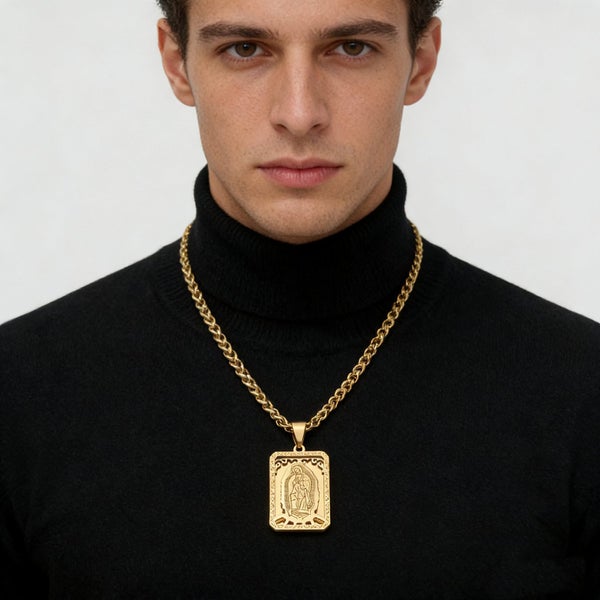 18K Gold Plated Virgin Mary Pendant Necklace Gift of Faith NSS12ZX-7 Carousel 2