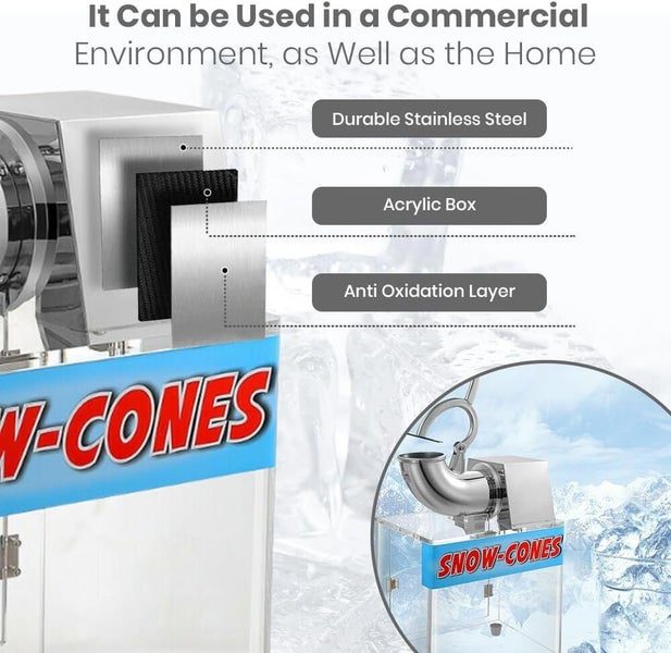New Shaved Ice Machine Snow Cone Machine Ice Crusher Party Use or Business Use Carousel 2