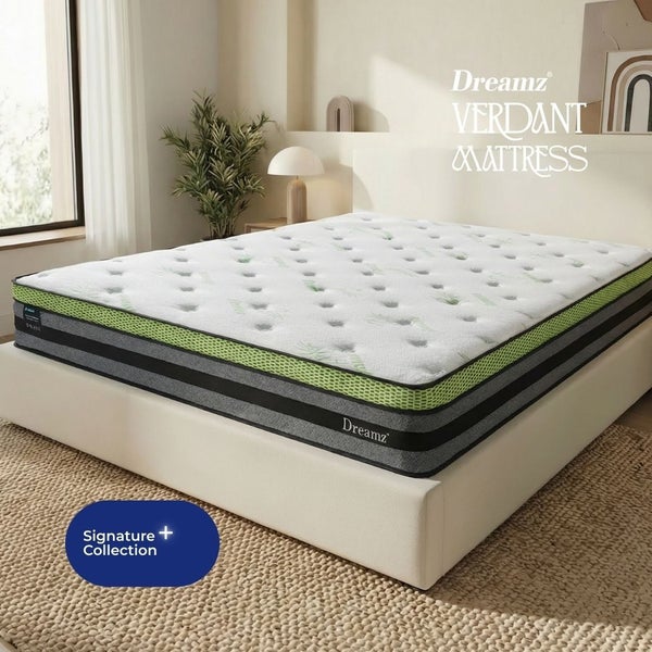 Dreamz Single Cooling Mattress Pocket Spring Euro Top Bed Foam 7 Zone 30cm Carousel 9