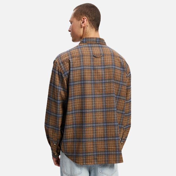 S-Double Mission Shirt - Brown Carousel 2