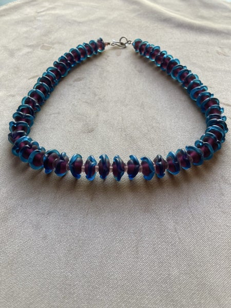 Beautiful Hand Crafted Glass Necklace With Silver Clasp Carousel 2