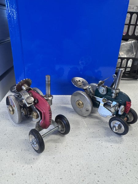 Handcrafted Recycled Model Tractor Carousel 3