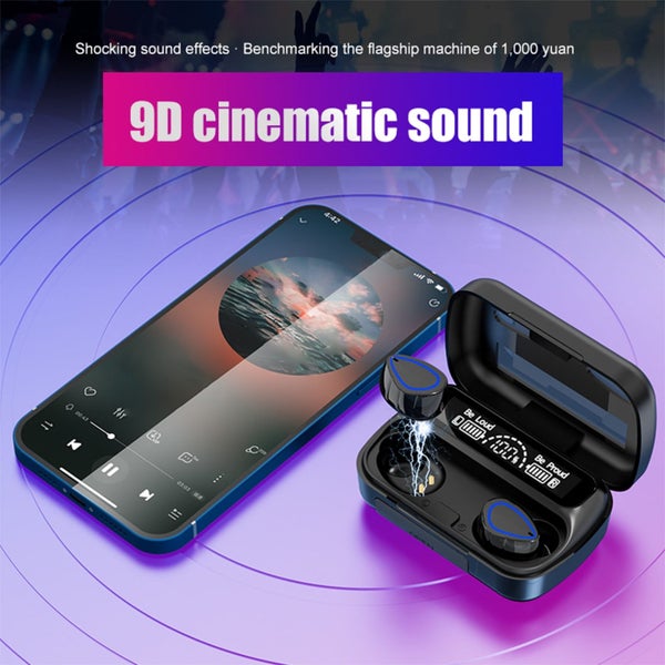 Bluetooth 5.3 Headset Digital Power Display Wireless Earbuds Long Life Less Carousel 8