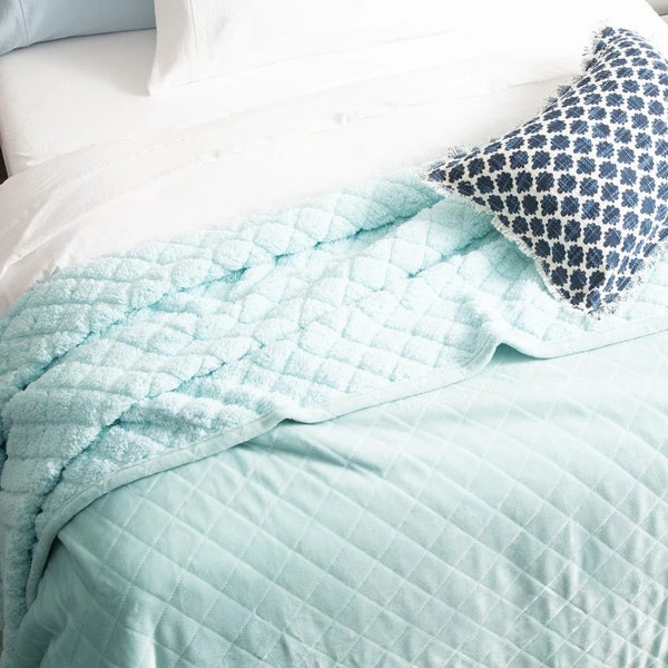 Heston 480 GSM Ultra Soft Velvet Sherpa Blanket by Renee Taylor Carousel 2