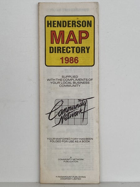 HENDERSON MAP DIRECTORY 1986 Carousel 2