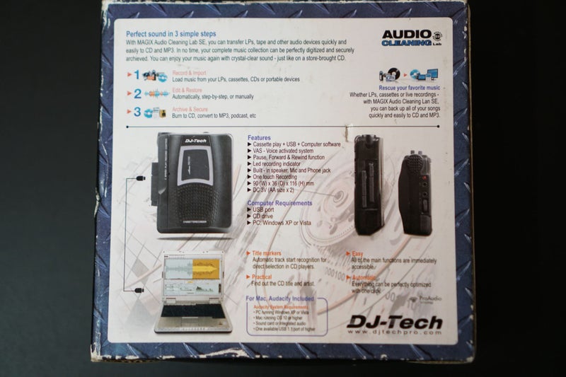 Tape to Mp3 Encoder & Tape Player - DJ-Tech K7 Encoder 5 - New Old Stock Carousel 8