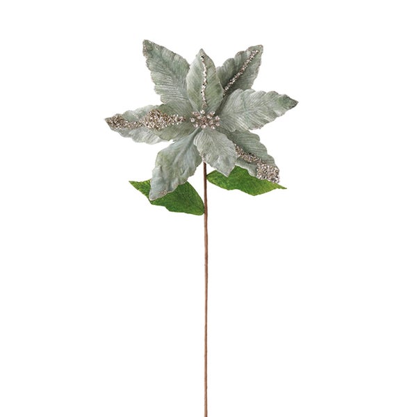 Christmas Red Artificial Holiday Poinsettia Flower Picks for Seasonal Decor Carousel 2