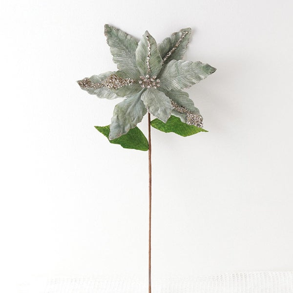 Christmas Red Artificial Holiday Poinsettia Flower Picks for Seasonal Decor Carousel 6