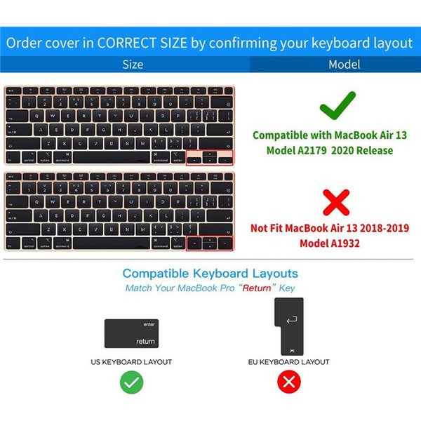 Ultra Thin Keyboard Cover Protector - Apple 13" Macbook Air with M1 Chip Carousel 2