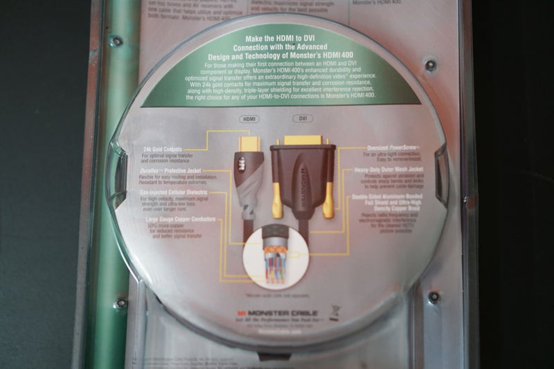 Monster Cable 400 HDMI to DVI 6M Cable - Top-Quality Cable - New Old Stock Carousel 3