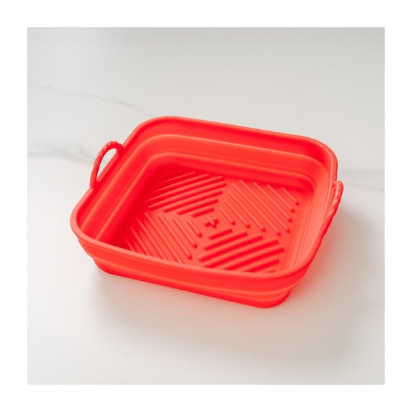 Cook Easy Collapsible Silicone Air Fryer Oven Microwave Liner Square Carousel 1