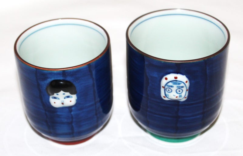 <<< JAPANESE "ARITA WARE" (2) YUNOMI CUPS >>> Carousel 1