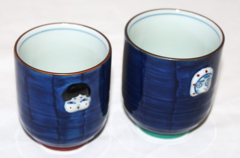 <<< JAPANESE "ARITA WARE" (2) YUNOMI CUPS >>> Carousel 2